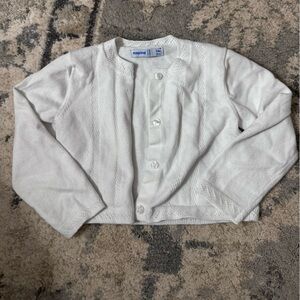 Mayoral Cream Button-Up Cardigan